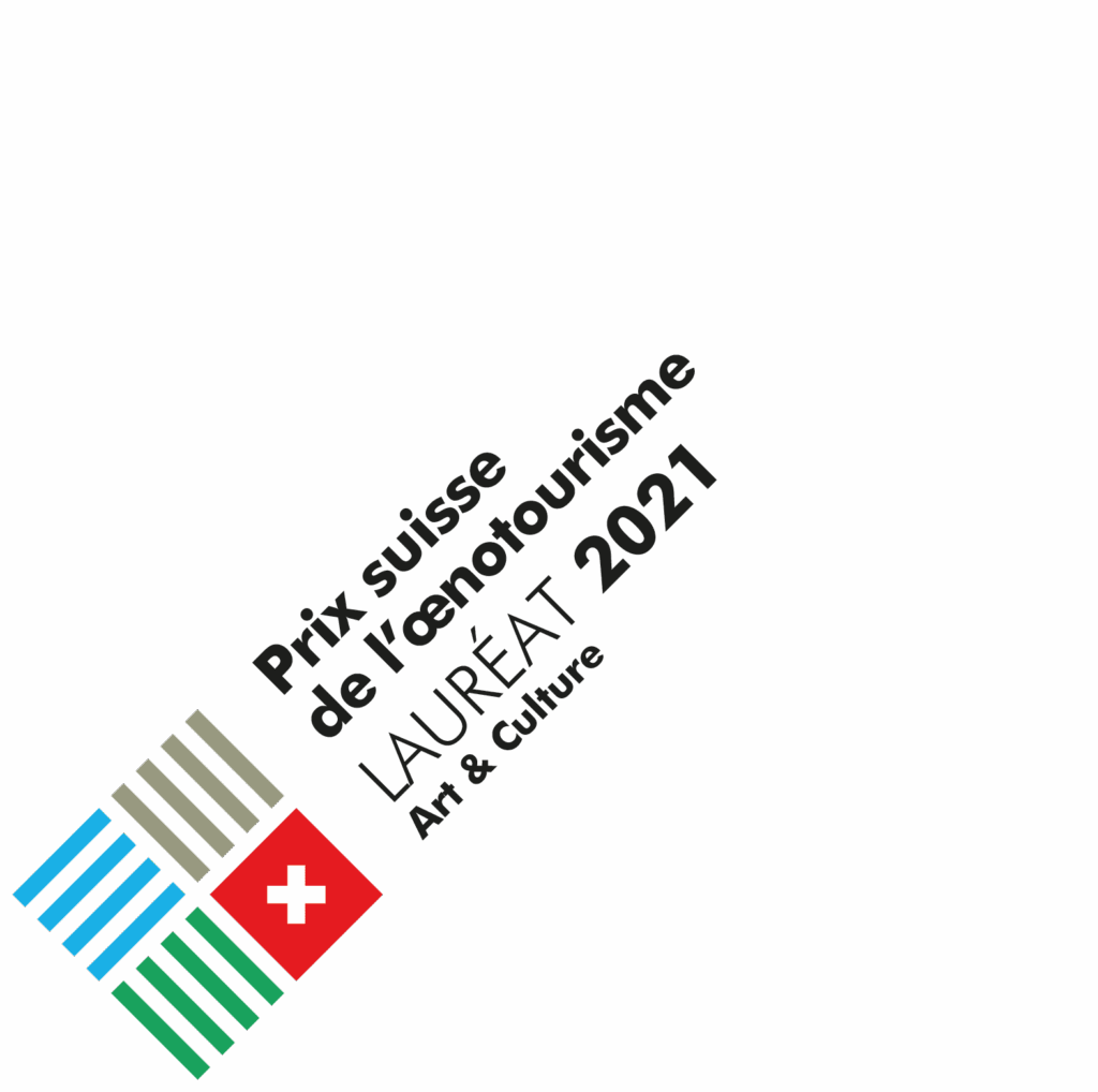 Logo du Prix suisse de l'oenotourisme Lauréat 2021 dans la catégorie Art & Culture